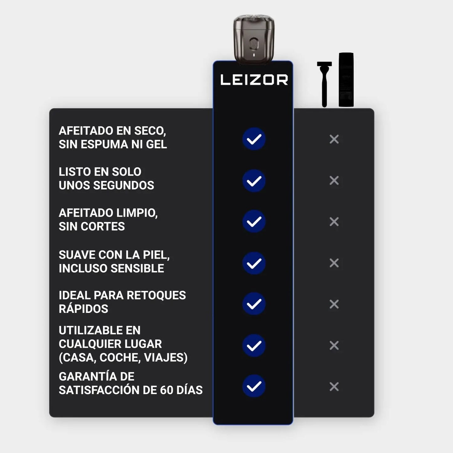 Leizor ProShave dual smart compact afeitadora eléctrica